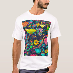 Colorful botanical pattern T-Shirt
