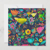 Colorful botanical pattern