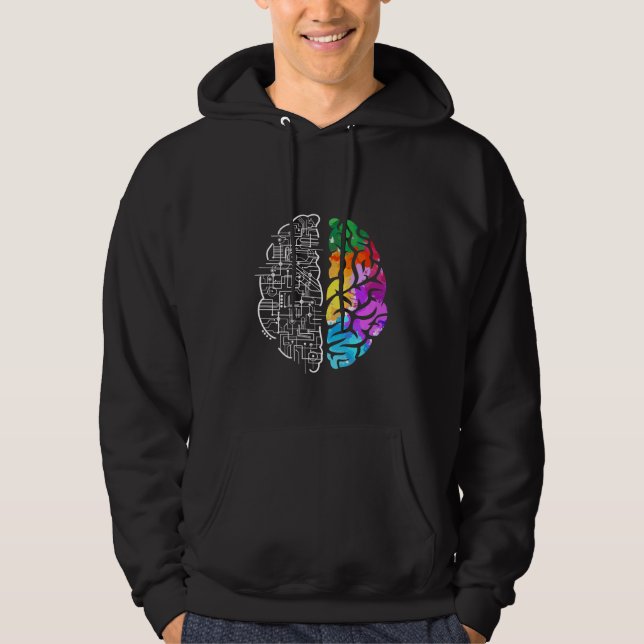 Colorful Brain Engineering Science Hoodie (Front)