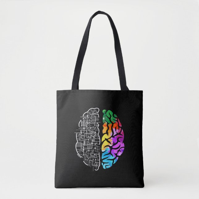 Colorful Brain Engineering Science Tote Bag (Front)