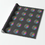 Colorful Brain Engineering Science Wrapping Paper<br><div class="desc">Neurodiversity Awareness Gift Art. Colorful Brain Engineering Science.</div>