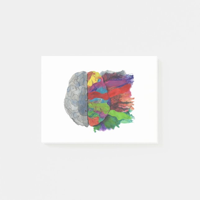 Colorful Brain Post-it Notes (Front)