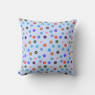 Colorful Bright Flowers Pattern Cushion Pillow