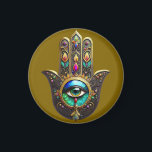 Colorful Brown Gold Hamsa Rainbow Color Third Eye Magnet<br><div class="desc">You are viewing The Lee Hiller Photography Art and Designs Collection of Home and Office Decor,  Apparel,  Gifts and Collectibles. The Designs include Lee Hiller Photography and Mixed Media Digital Art Collection http://LeeHiller.com</div>