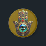 Colorful Brown Gold Hamsa Rainbow Color Third Eye Magnet<br><div class="desc">You are viewing The Lee Hiller Photography Art and Designs Collection of Home and Office Decor,  Apparel,  Gifts and Collectibles. The Designs include Lee Hiller Photography and Mixed Media Digital Art Collection http://LeeHiller.com</div>