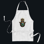 Colorful Brown Gold Hamsa Rainbow Color Third Eye Standard Apron<br><div class="desc">You are viewing The Lee Hiller Photography Art and Designs Collection of Home and Office Decor, Apparel, Gifts and Collectibles. The Designs include Lee Hiller Photography and Mixed Media Digital Art Collection http://LeeHiller.com</div>