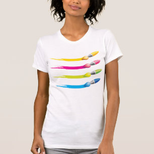 Colorful Brushes Womens T-Shirt
