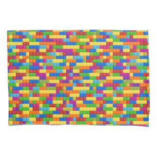Colorful Building Block Pattern Pillowcase