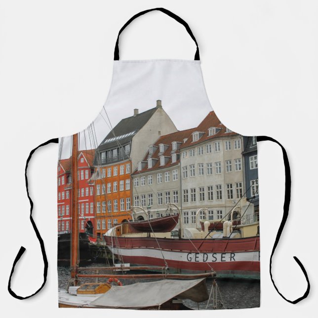 COLORFUL BUILDINGS BESIDE THE RIVER APRON (Front)