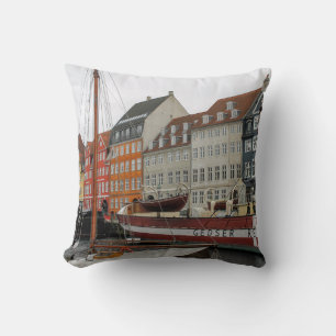 COLORFUL BUILDINGS BESIDE THE RIVER CUSHION