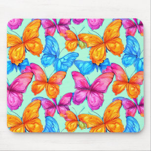 Colorful Butterflies Pattern  Mouse Pad