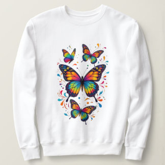 Colorful Butterfly Art Sweatshirt