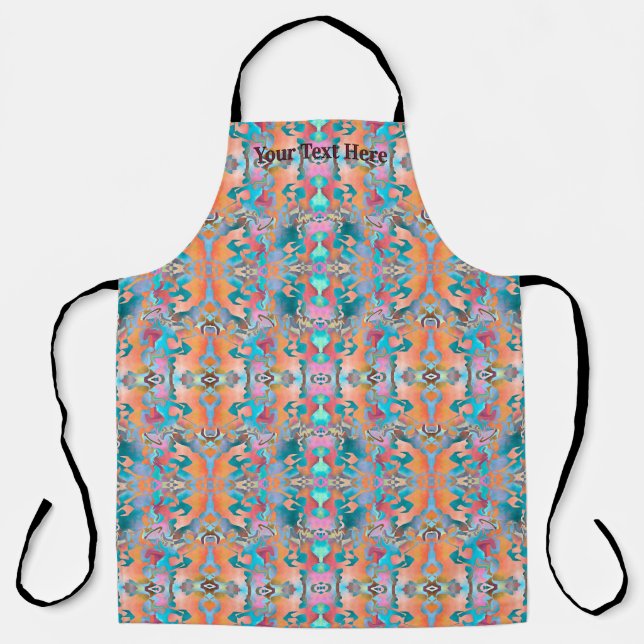 Colorful Butterfly Effect Abstract Art Pattern Apron (Front)