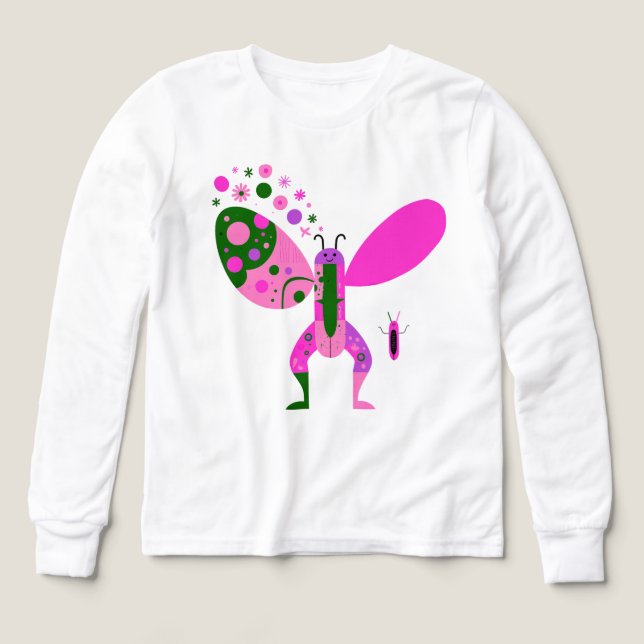 Colorful Butterfly Long Sleeve T-Shirt (Design Front)