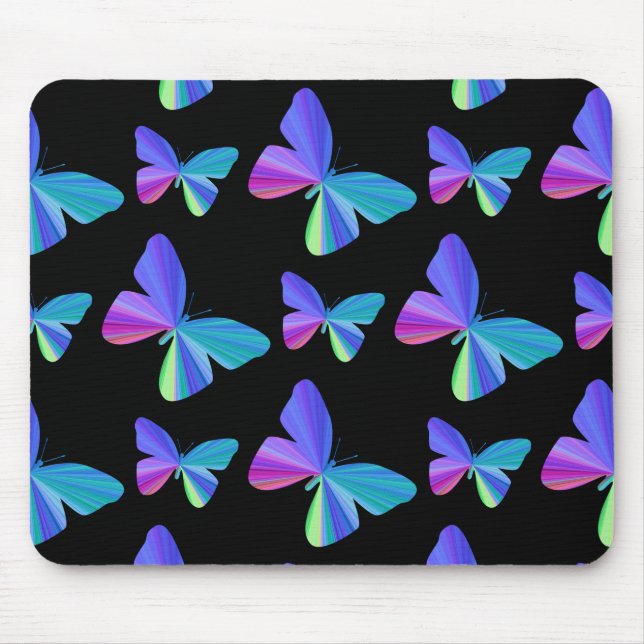 Colorful Butterfly Mouse Pad (Front)