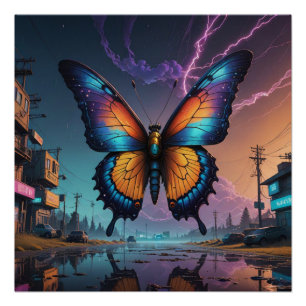 colorful butterfly poster