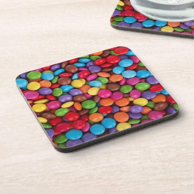 Colorful Button Candy Coaster (Left Side)