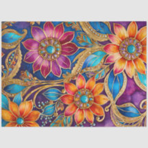 Colorful Byzantine Jewel Art Tissue Paper