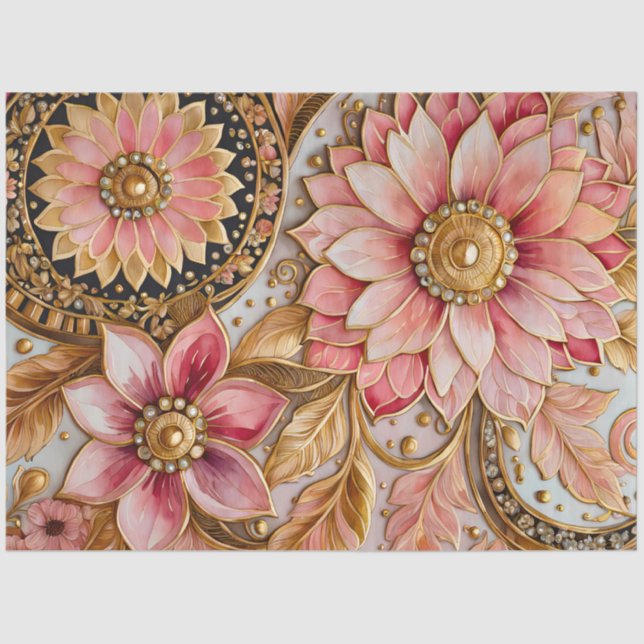 Colorful Byzantine Jewel Art Tissue Paper (Front)