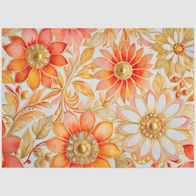 Colorful Byzantine Jewel Art Tissue Paper (Front)