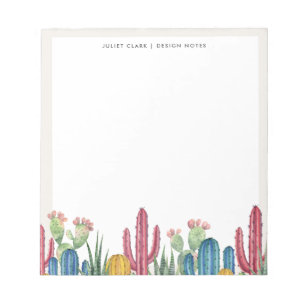 Colorful Cacti   Desert Theme Notepad