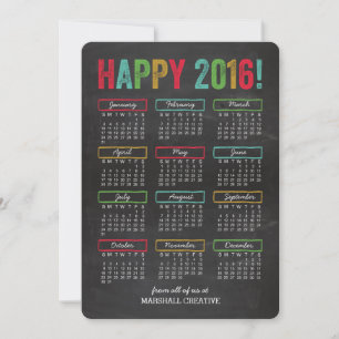 Colorful Calendar Business Holiday Cards