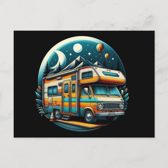 Colorful camper postcard! postcard (Front)