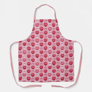colorful candy Valentine's day heart pattern Apron