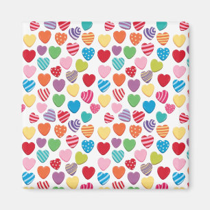 colorful candy Valentine's day heart pattern Magnet