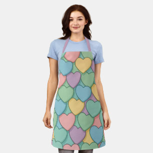 colorful candy Valentine's day heart pattern Two-T Apron