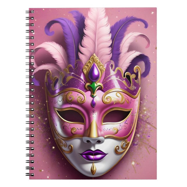 Colorful carnival mask notebook (Front)
