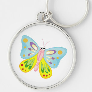 COLORFUL CARTOON BUTTERFLY KEY RING