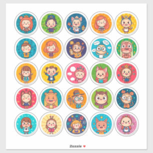 Colorful Cartoon Kids Sticker Set