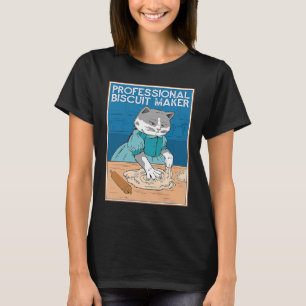 Colorful Cat Biscuit Maker Realistic Baker Cat  Vi T-Shirt
