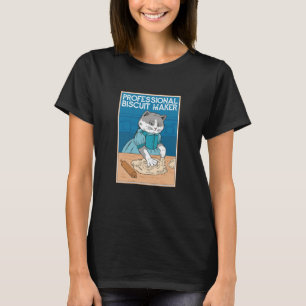 Colorful Cat Biscuit Maker Realistic Baker Cat Vin T-Shirt