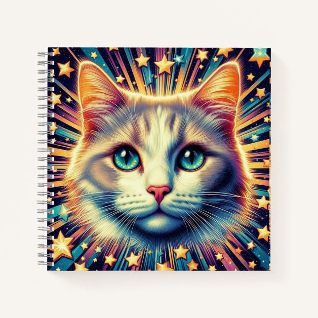 Colorful cat notebook! notebook (Front)