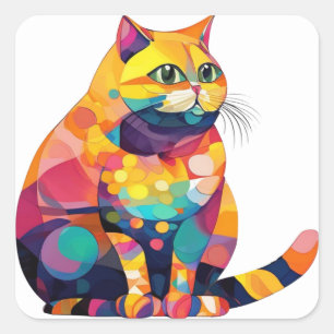 Colorful Cat Stickers