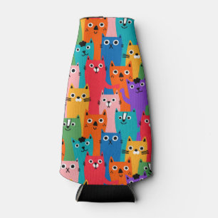Colorful cats pattern bottle cooler