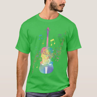 Colorful Cello Player Cellist Musician Classical M T-Shirt