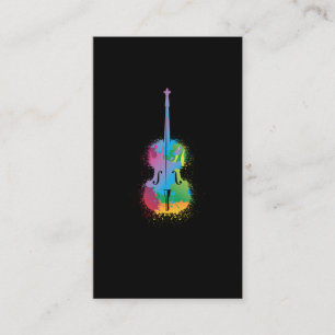 Colorful Cello Retro Music Lover Cellist Business Card