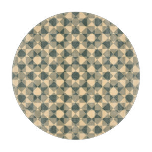 Colorful Checker Diamond Plaid Pattern Cutting Board