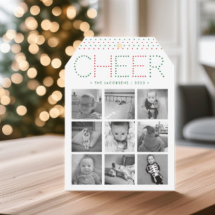 Colorful Cheer   Holiday Photo Collage Card