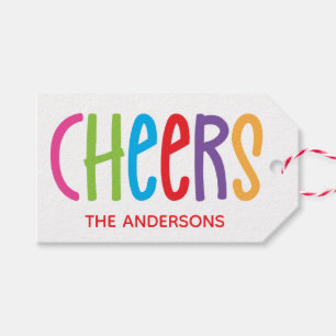 Colorful Cheers Personalized Gift Tags