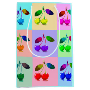 Colorful Cherries - Pop Art    Medium Gift Bag