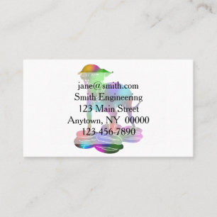 Colorful Chihuahua hamburger flying Business Card