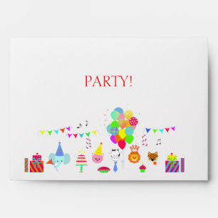 Colorful Children’s Birthday Party Envelope