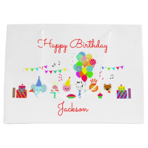 Colorful Children’s Birthday Party Large Gift Bag