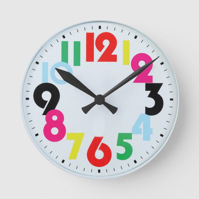 colorful child's wall clock (Front)