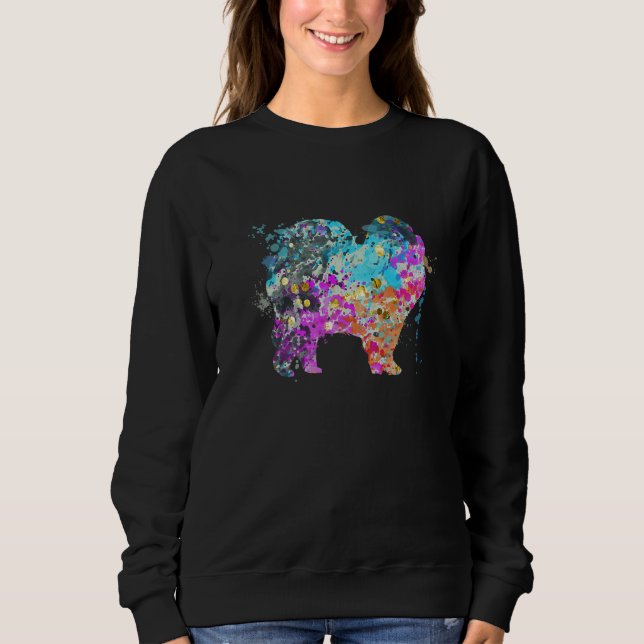 Colorful Chow Chow  Dog Chow Chows Sweatshirt (Front)