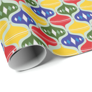 Colorful Christmas Bauble Decorative Pattern Wrapping Paper
